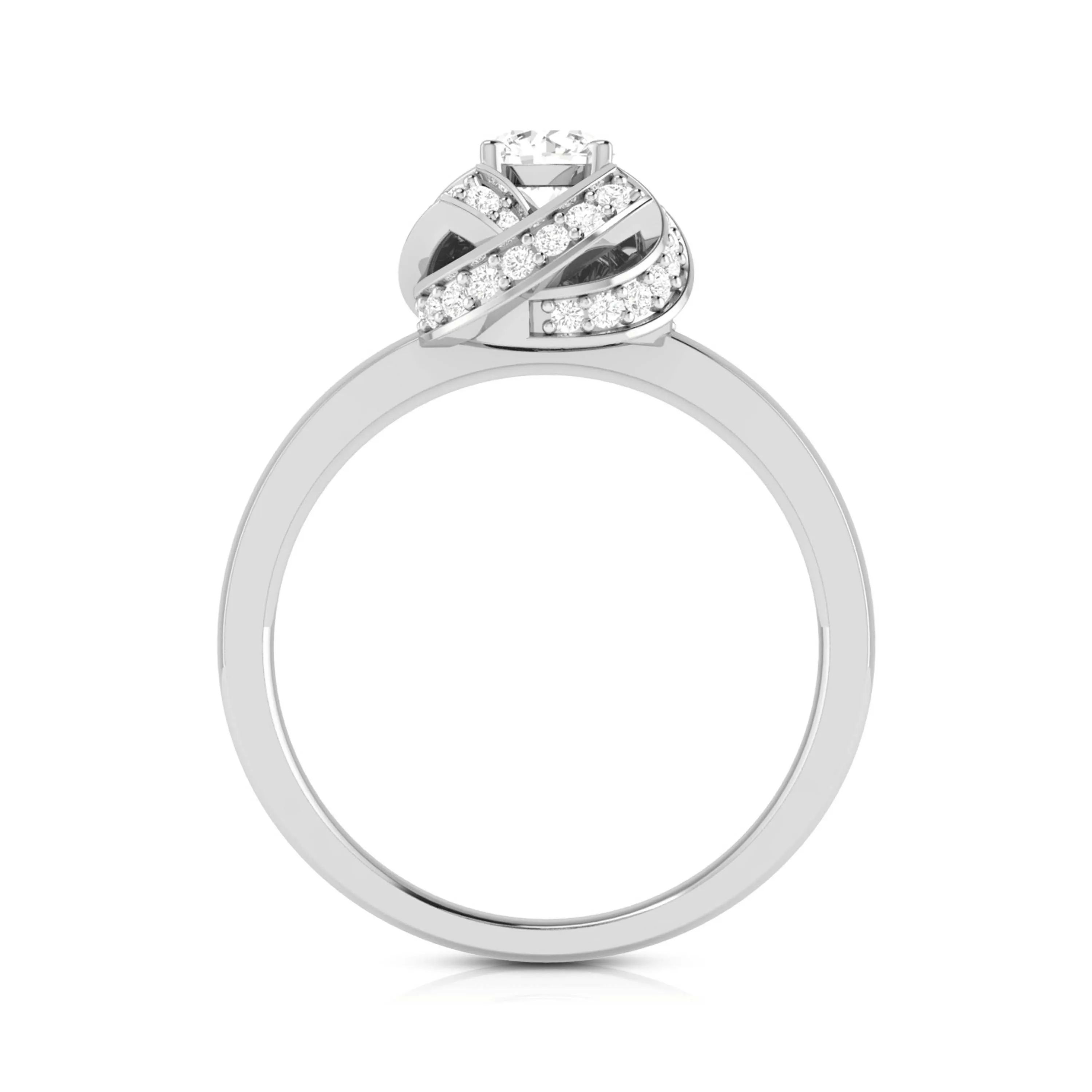 0.50cts. Solitaire Platinum Diamond Engagement Ring for Women JL PT R-78