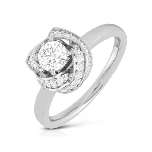 0.50cts. Solitaire Platinum Diamond Engagement Ring for Women JL PT R-78