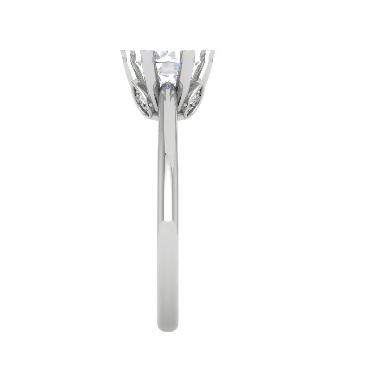 0.70 cts Solitaire 6 Prongs Platinum Ring JL PT RS RD 114