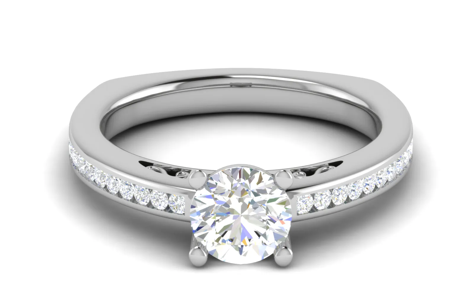 0.70 cts Solitaire Diamond Shank Platinum Ring JL PT RC CU 171