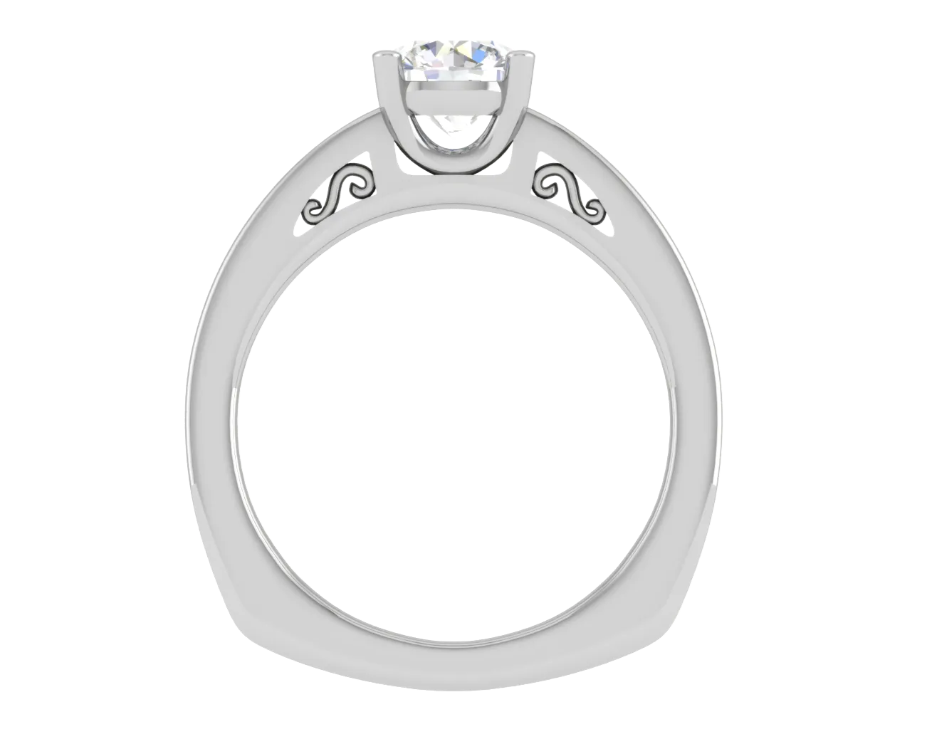 0.70 cts Solitaire Diamond Shank Platinum Ring JL PT RC CU 171