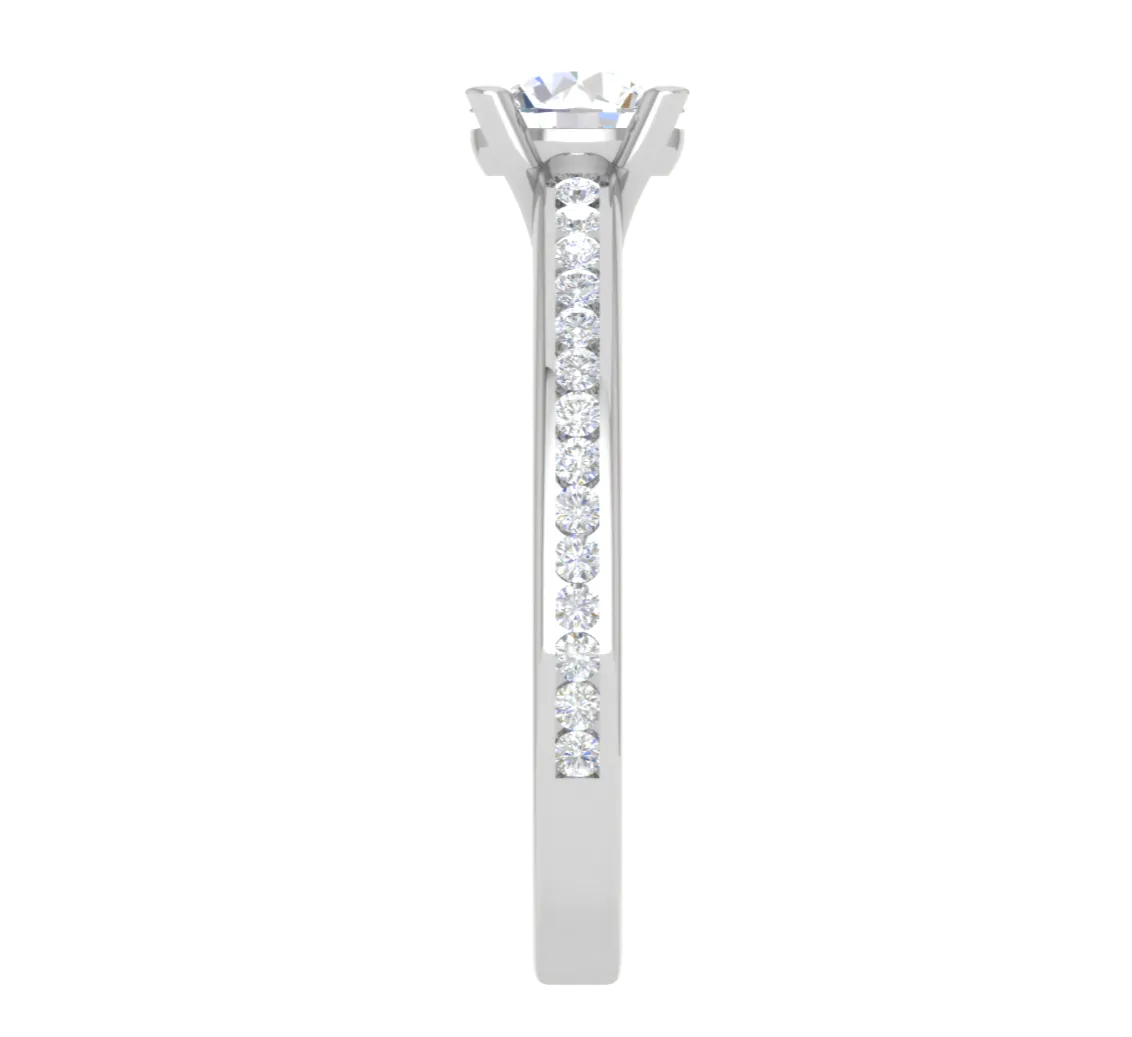 0.70 cts Solitaire Diamond Shank Platinum Ring JL PT RC CU 171
