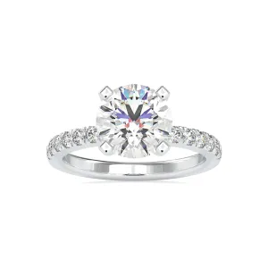 1-Carat Solitaire Platinum Diamond Shank Engagement Ring JL PT 0114-C