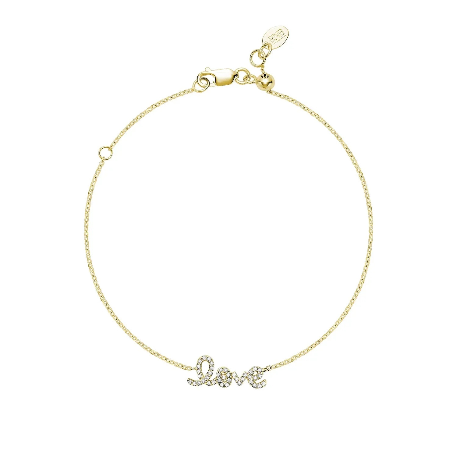 10k Gold LOVE Diamond Bracelet