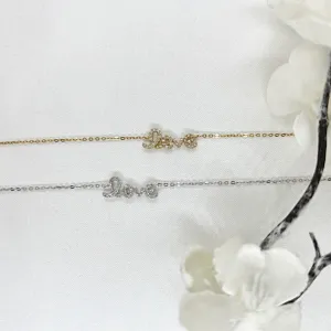 10k Gold LOVE Diamond Bracelet