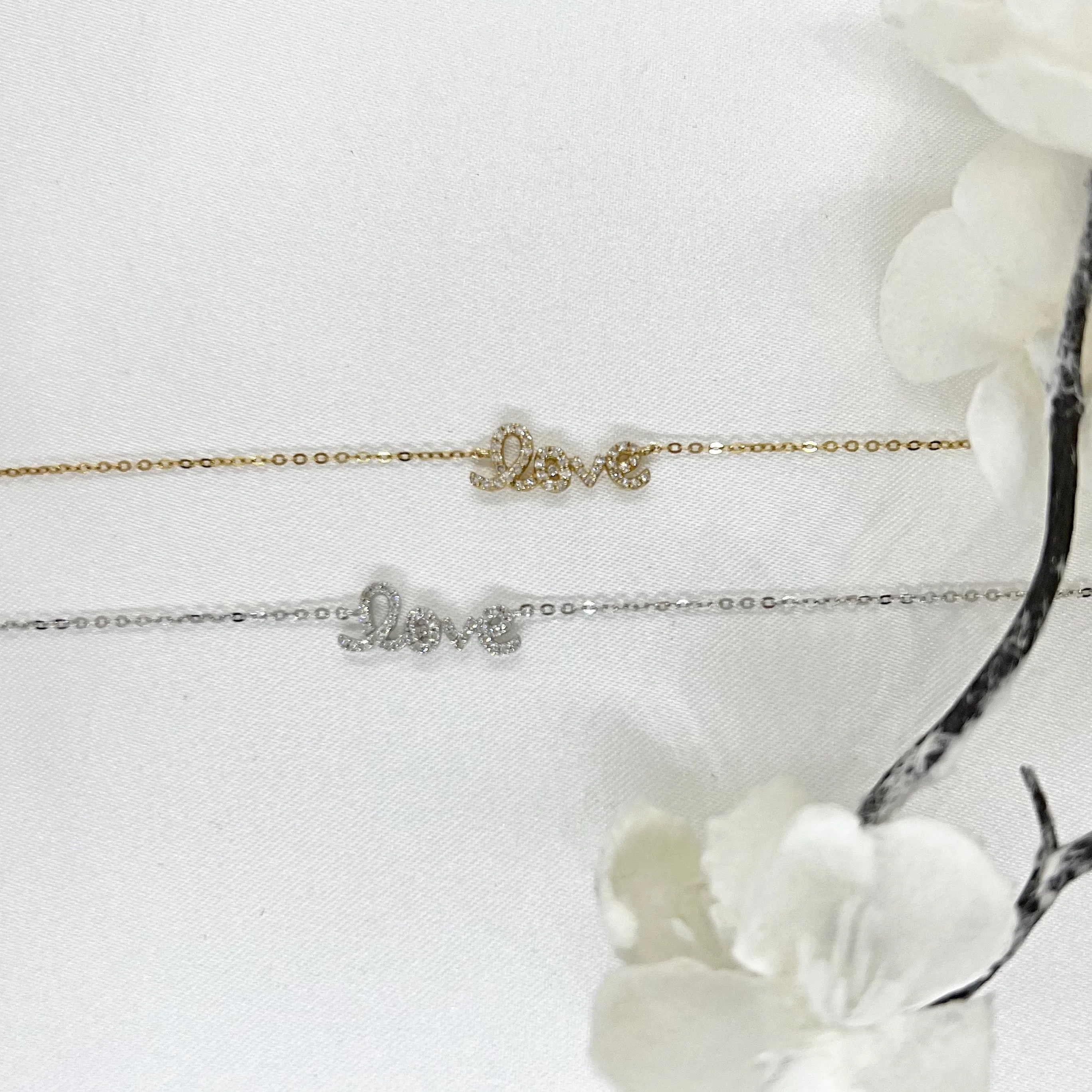10k Gold LOVE Diamond Bracelet