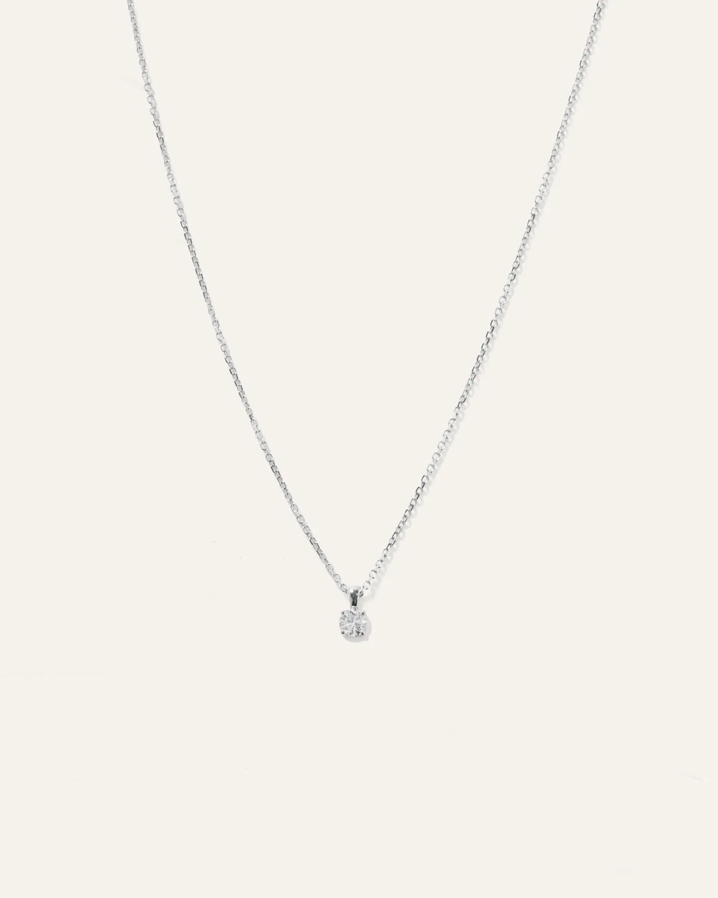 14k Gold Natural Diamond Solitaire Necklace