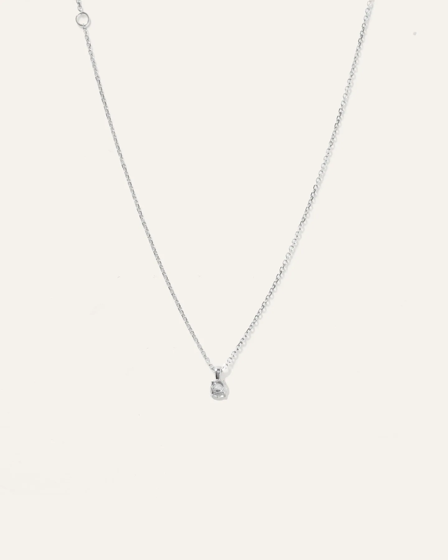 14k Gold Natural Diamond Solitaire Necklace