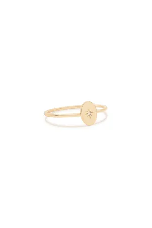 14k Gold Shine Your Light Ring