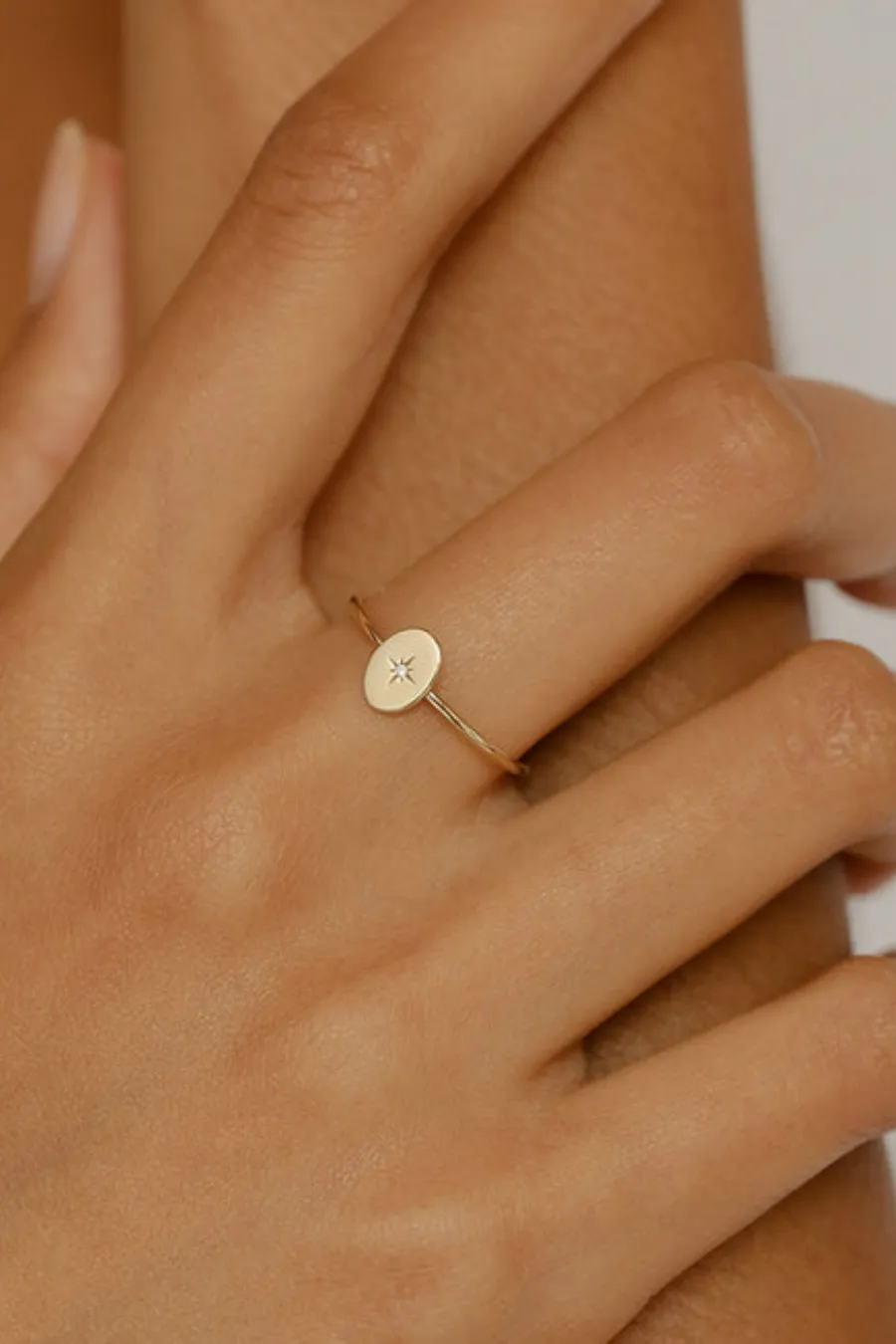 14k Gold Shine Your Light Ring