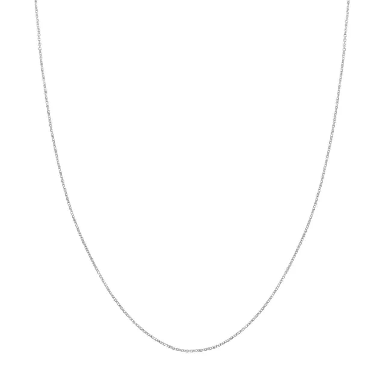 14K Yellow Gold and White Gold 1.05mm Diamond Cut Cable Chain Necklaces with Lobster Lock