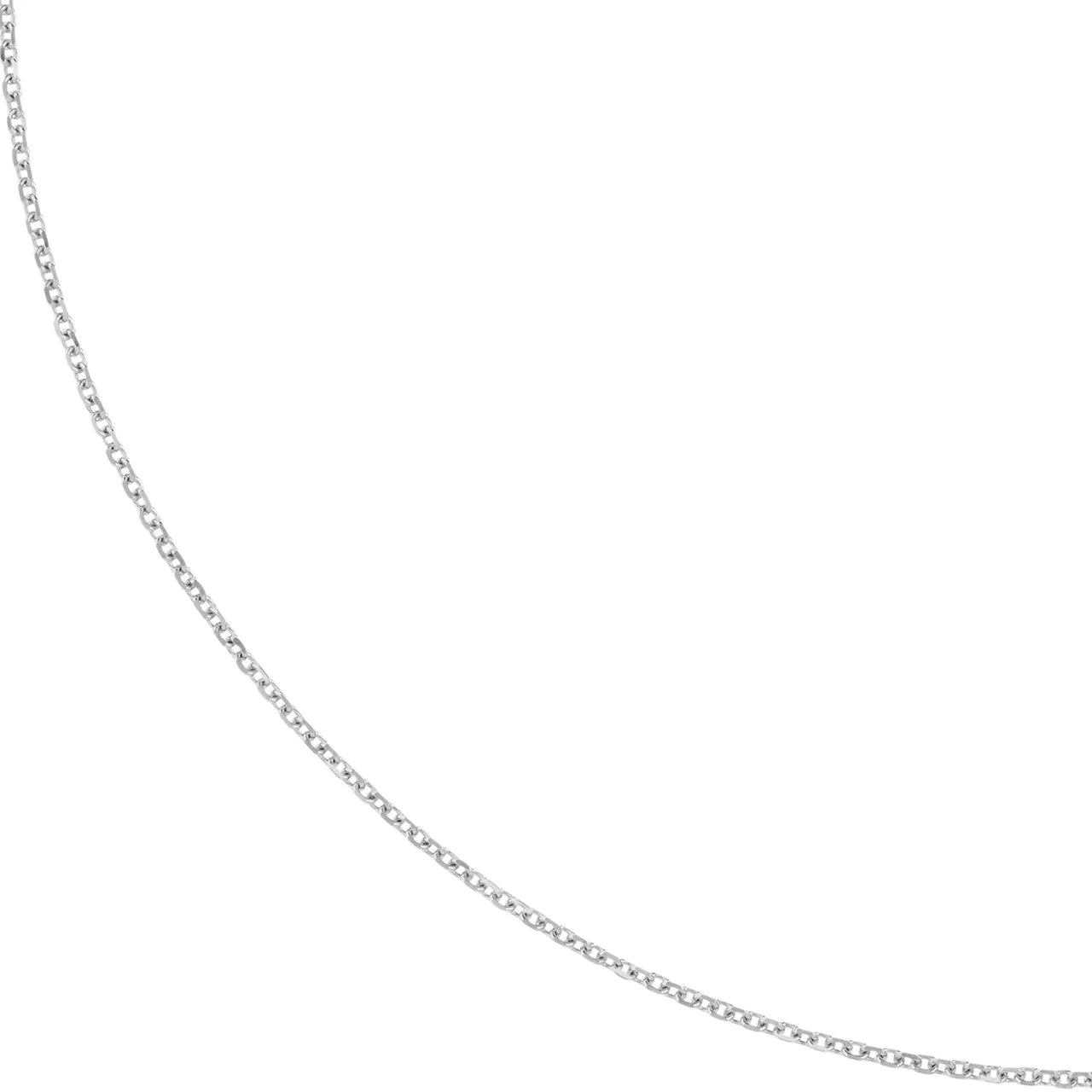 14K Yellow Gold and White Gold 1.05mm Diamond Cut Cable Chain Necklaces with Lobster Lock