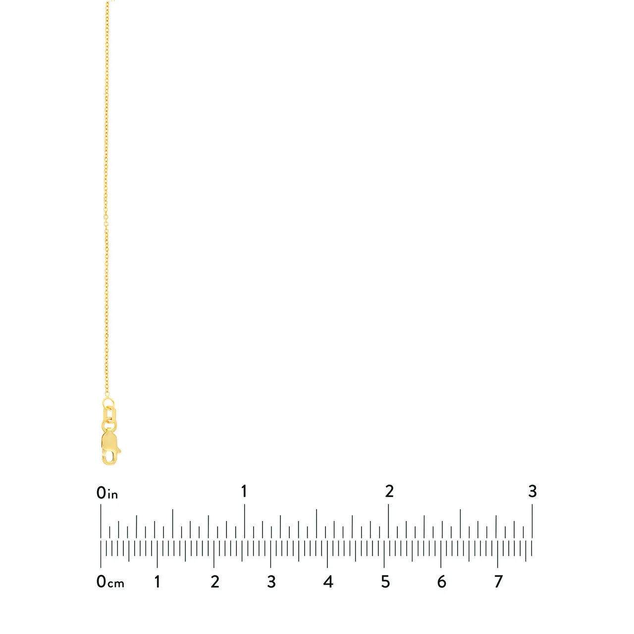 14K Yellow Gold and White Gold 1.05mm Diamond Cut Cable Chain Necklaces with Lobster Lock