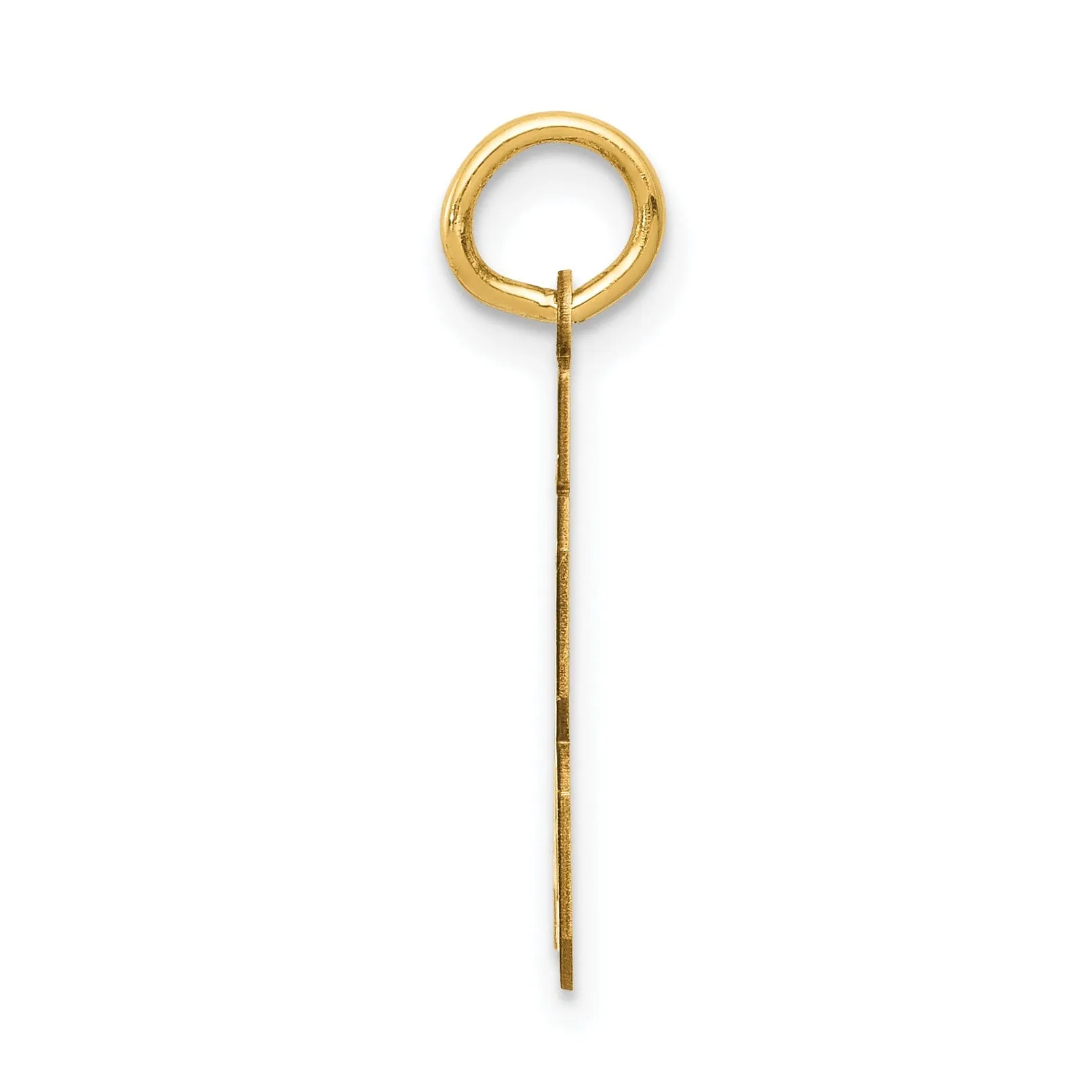 14k Yellow Gold Satin Brush Finish Small Size Number 83 Charm Pendant