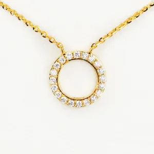 14KY 0.15CTW DIAMOND NECKLACE - DIAMOND CIRCLE