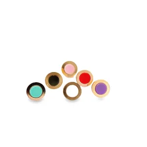 18K Gold Filled Minimalist Enamel Colored Stud Earrings (L397)