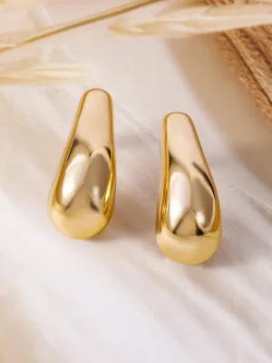 18K Gold Plated Copper Statement Stud Earrings