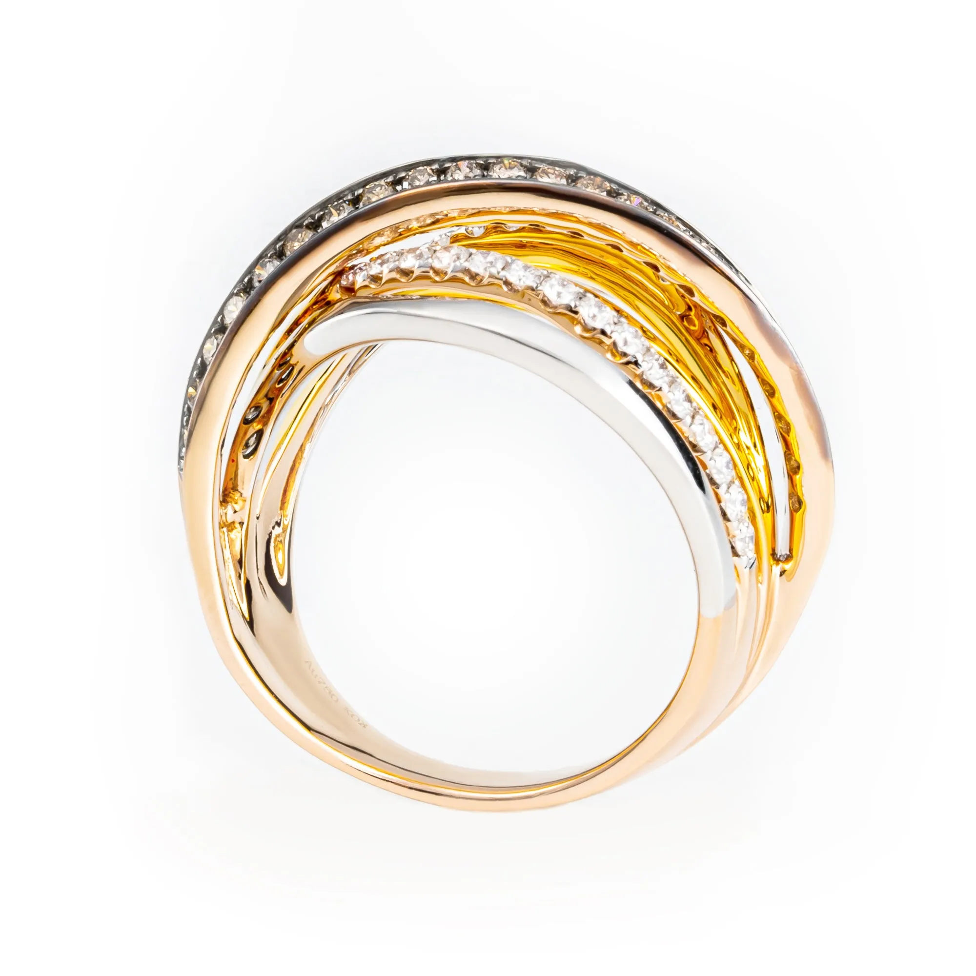 18K Three-Toned Gold Tdw. 1.15ct Diamond Ring - 20692964