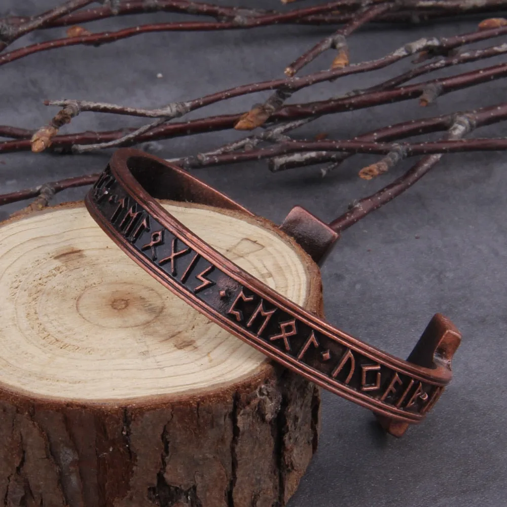 1pc Men's Handmade Nordic Rune Bangle Viking 3 color Alloy men bangle