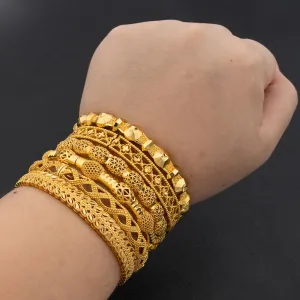 African Gold Color Bangle for Women