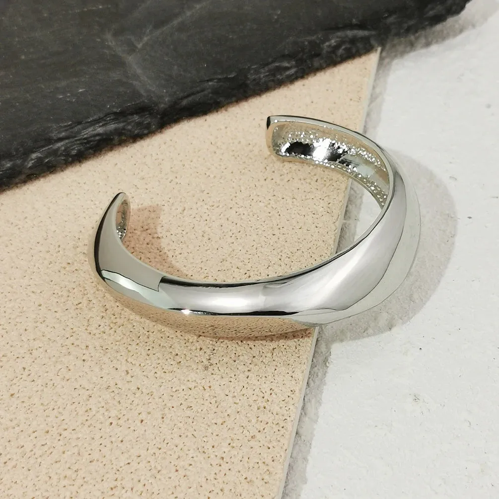Alloy Statement Cuff Bracelet For Women Chunky Gold Bangle