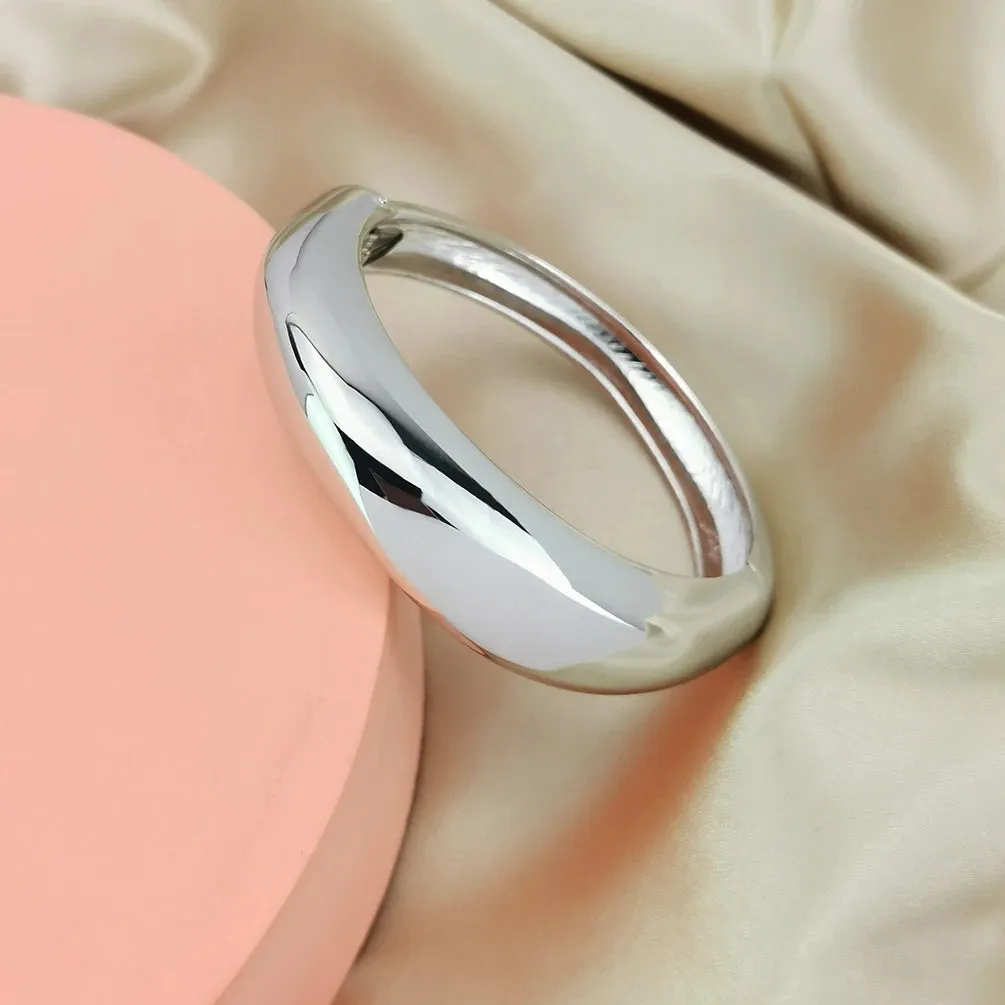 Alloy Statement Cuff Bracelet For Women Chunky Gold Bangle