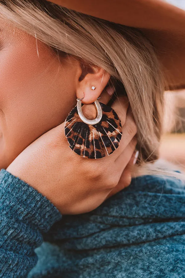 Already Infatuated Leopard Earrings In Brown