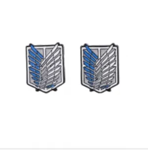 *Anime Earrings - Attack on Titan Logo studs