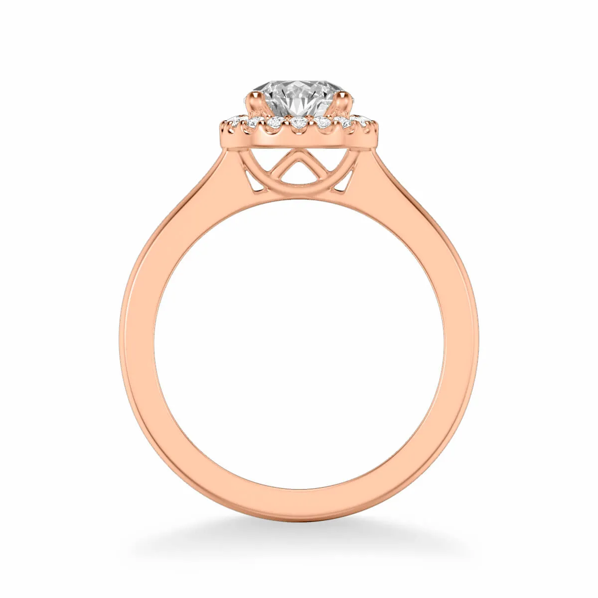 Artcarved "Allison" Halo High Polish Shank Diamond Engagement Ring