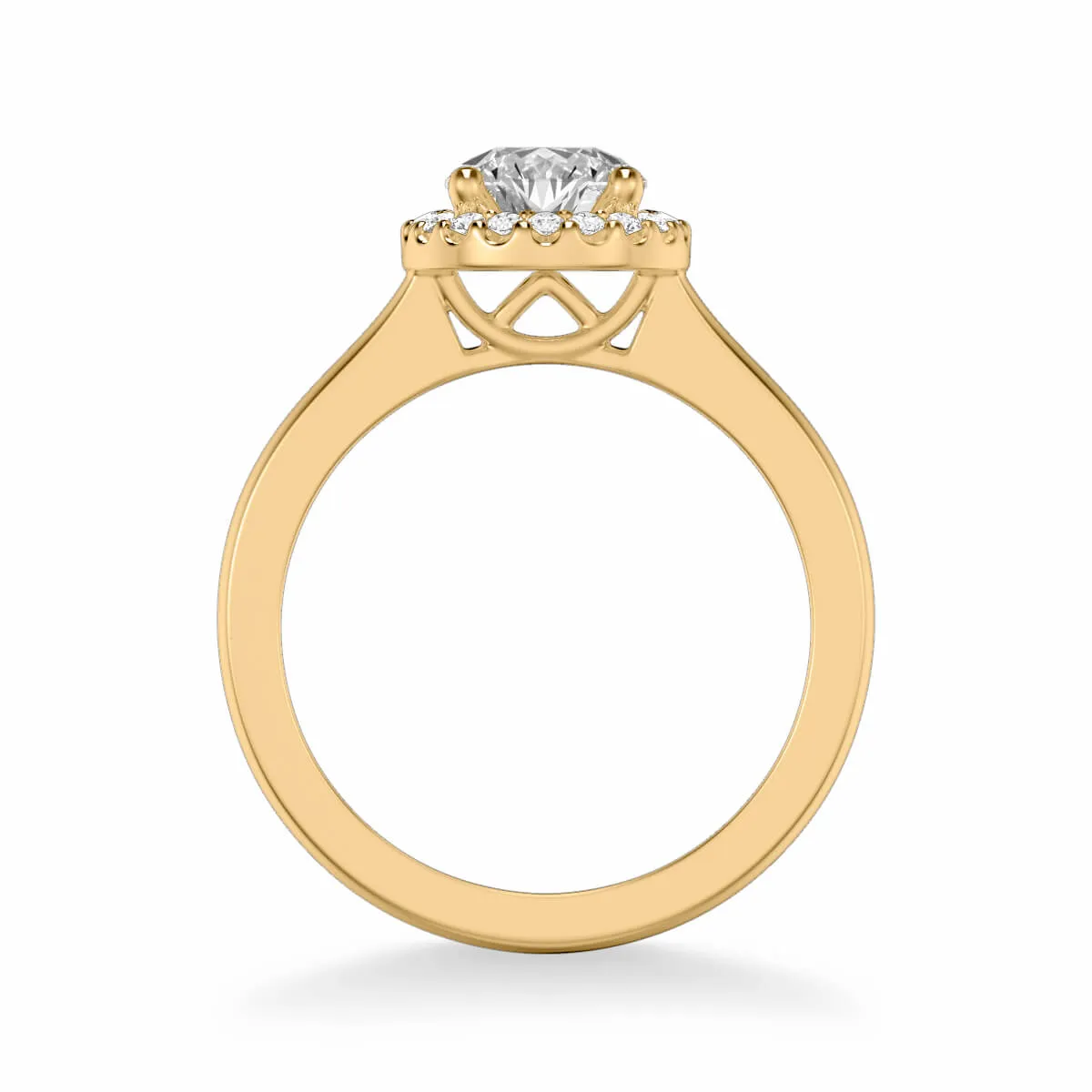 Artcarved "Allison" Halo High Polish Shank Diamond Engagement Ring
