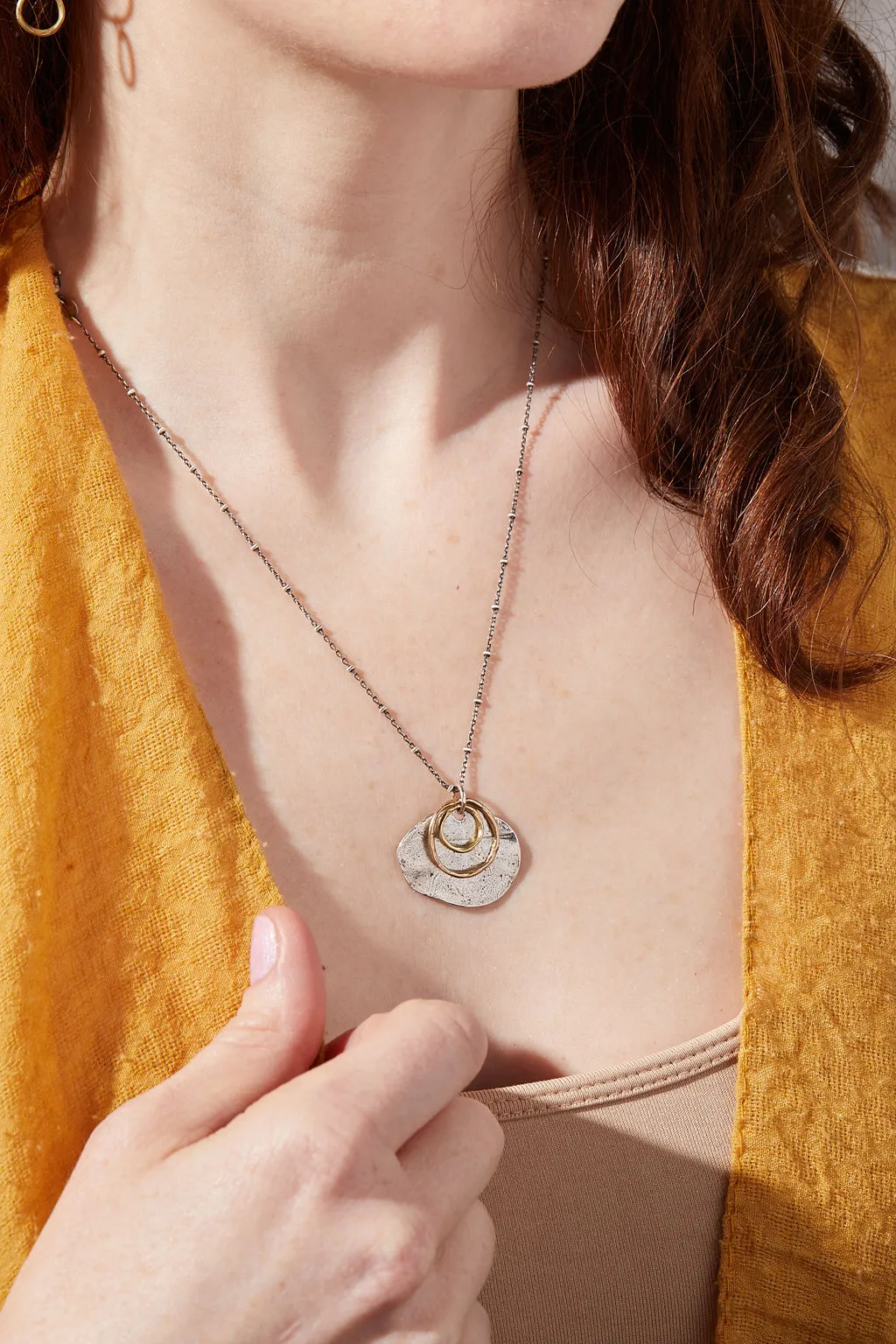 Awakened Light Necklace | Silver & Bronze