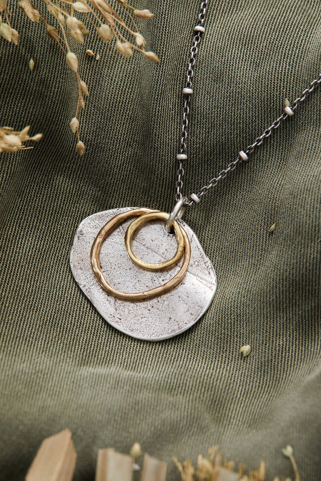 Awakened Light Necklace | Silver & Bronze