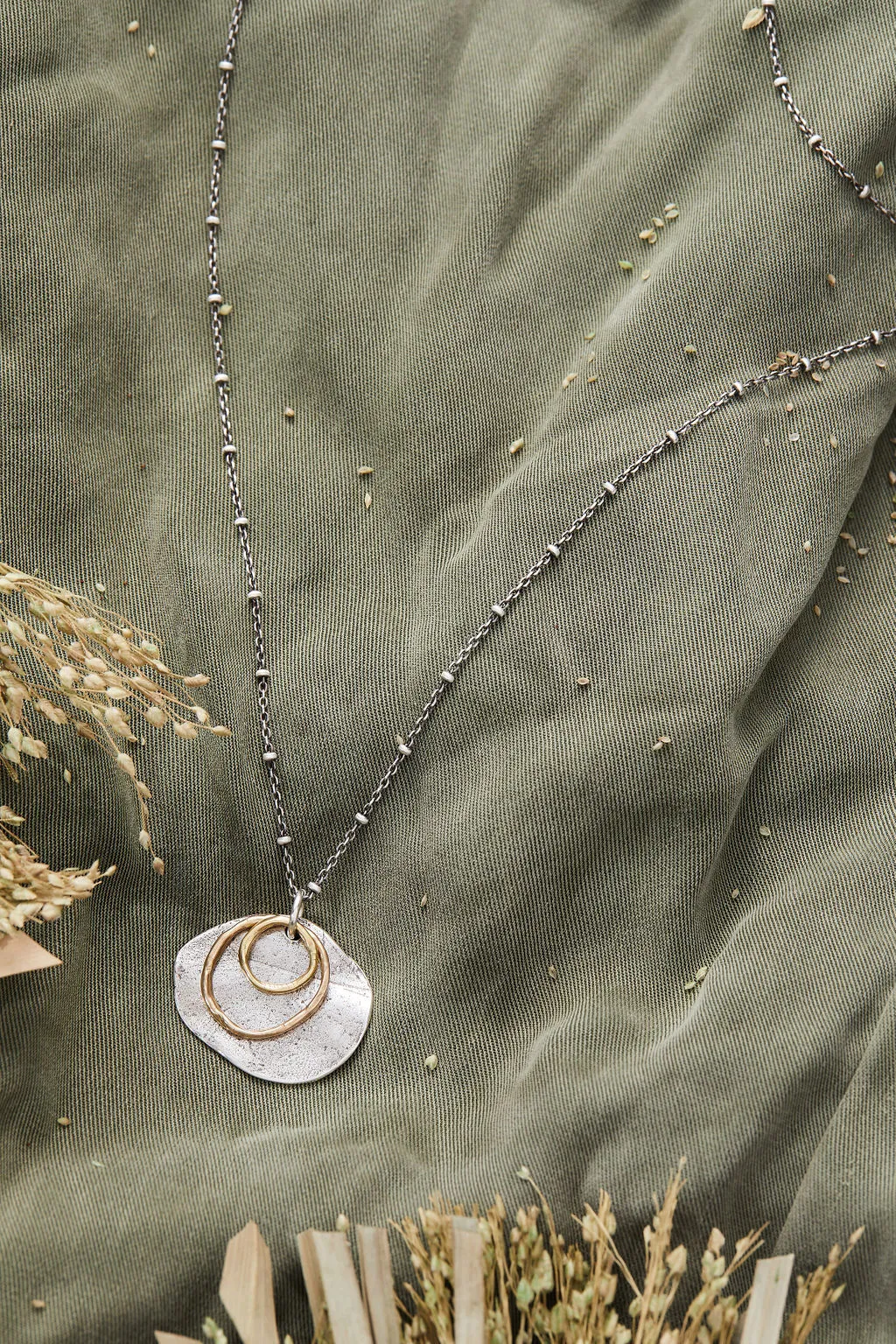 Awakened Light Necklace | Silver & Bronze