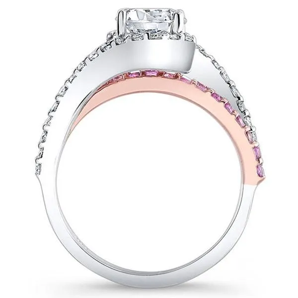 Barkev's "Whisper Halo" Pink Sapphire Diamond Engagement Ring