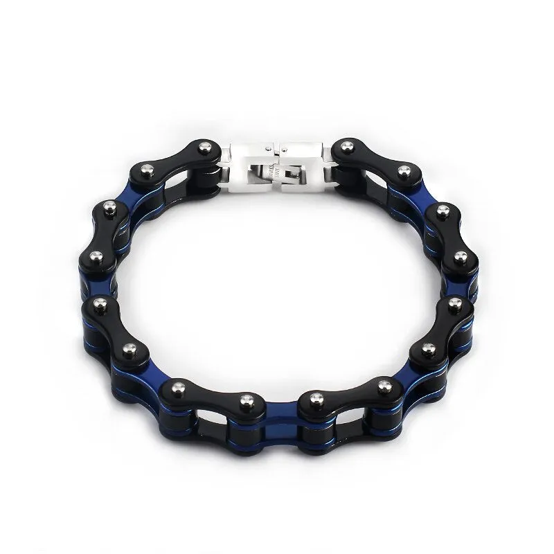 biker bracelet men Punk Rock 316L Stainless Steel Fashion Jewelry Bike Bicycle Chain Bracelet