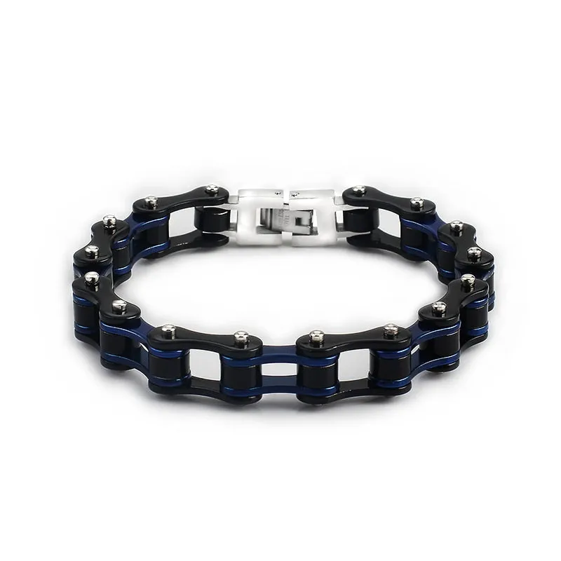 biker bracelet men Punk Rock 316L Stainless Steel Fashion Jewelry Bike Bicycle Chain Bracelet