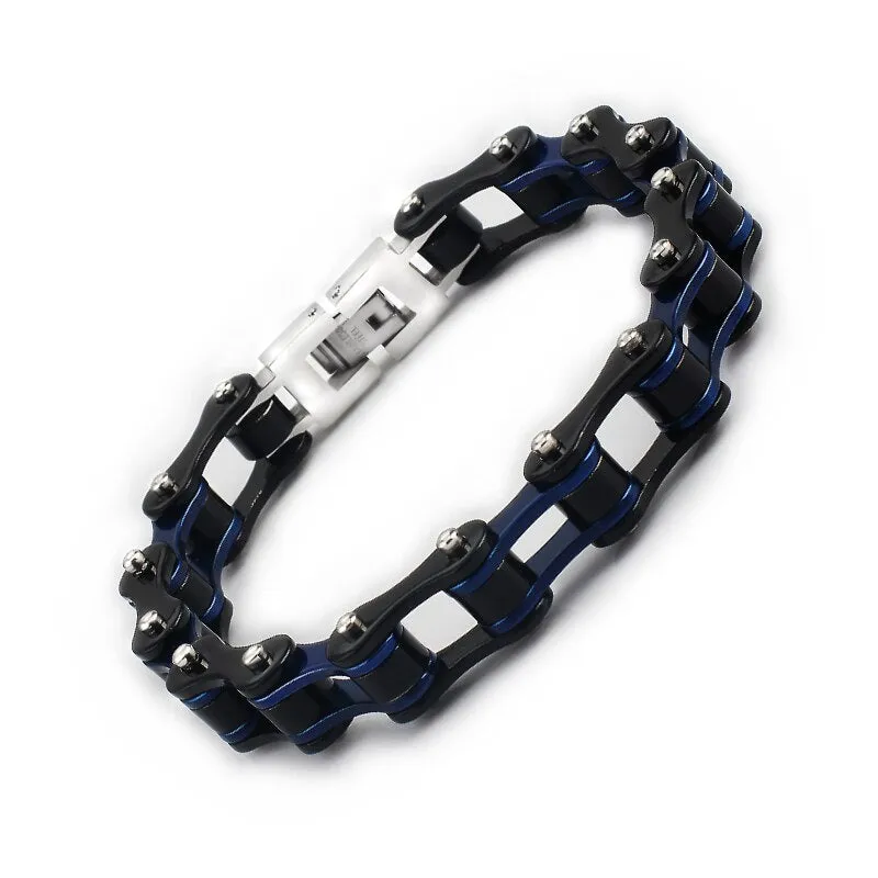biker bracelet men Punk Rock 316L Stainless Steel Fashion Jewelry Bike Bicycle Chain Bracelet