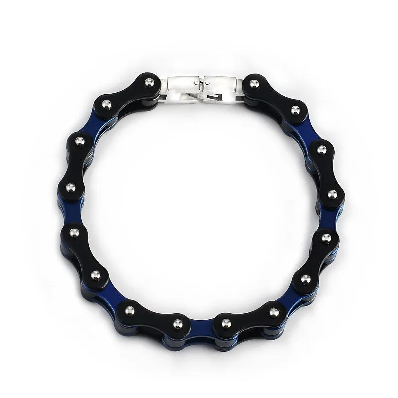 biker bracelet men Punk Rock 316L Stainless Steel Fashion Jewelry Bike Bicycle Chain Bracelet