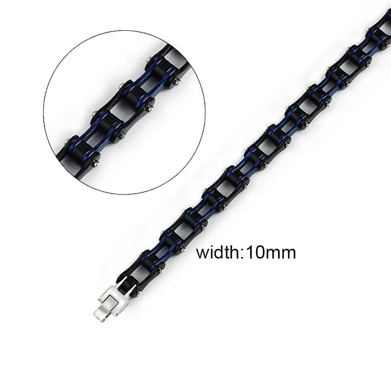 biker bracelet men Punk Rock 316L Stainless Steel Fashion Jewelry Bike Bicycle Chain Bracelet