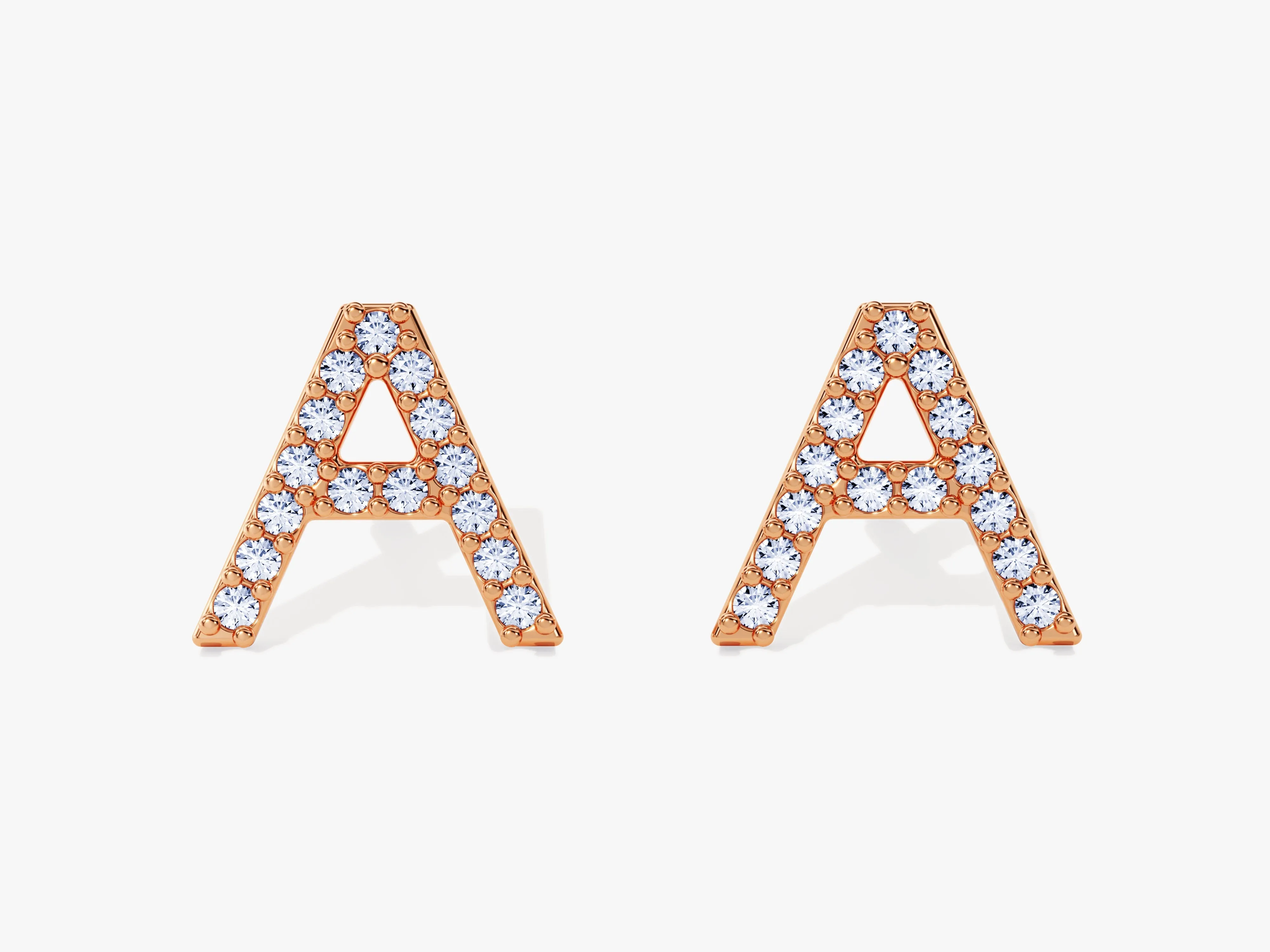 Birthstone Initial Stud Earrings - Gold Vermeil