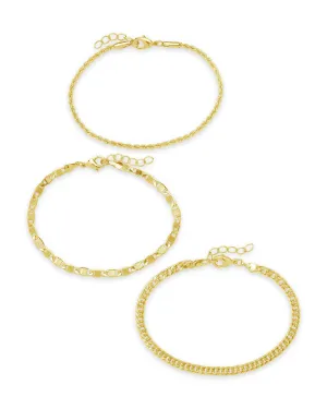 Bold Chain Bracelet Set of 3