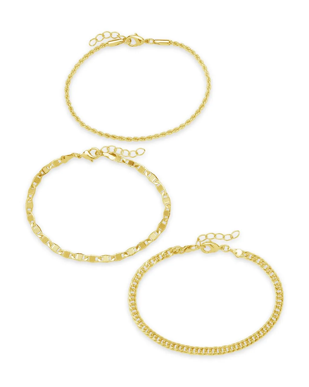 Bold Chain Bracelet Set of 3