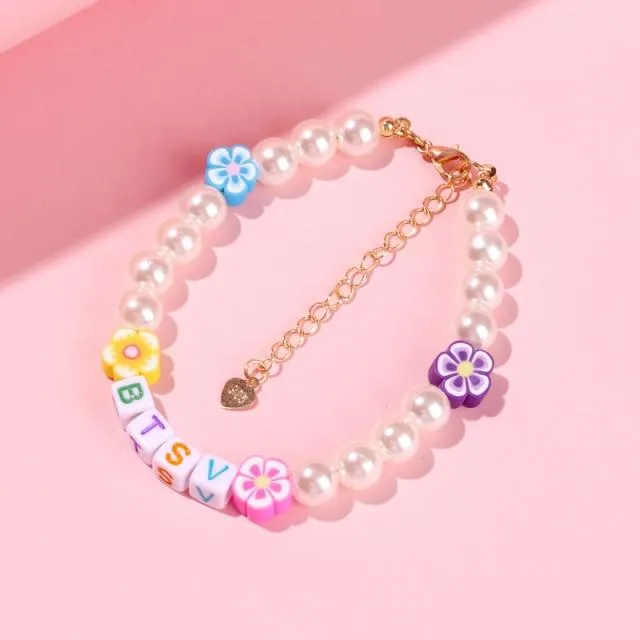 BTS Beaded Pearl Bracelet💜
