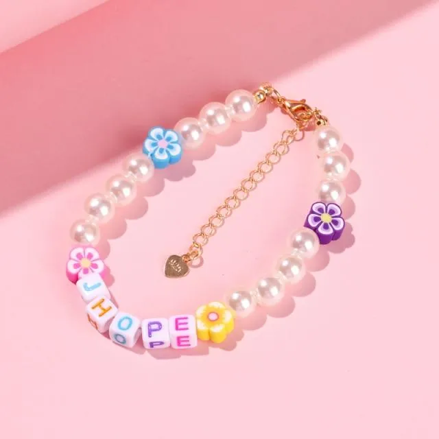 BTS Beaded Pearl Bracelet💜