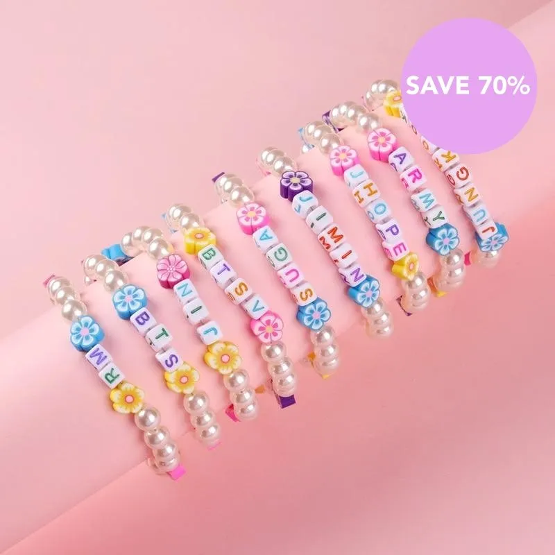 BTS Beaded Pearl Bracelet💜