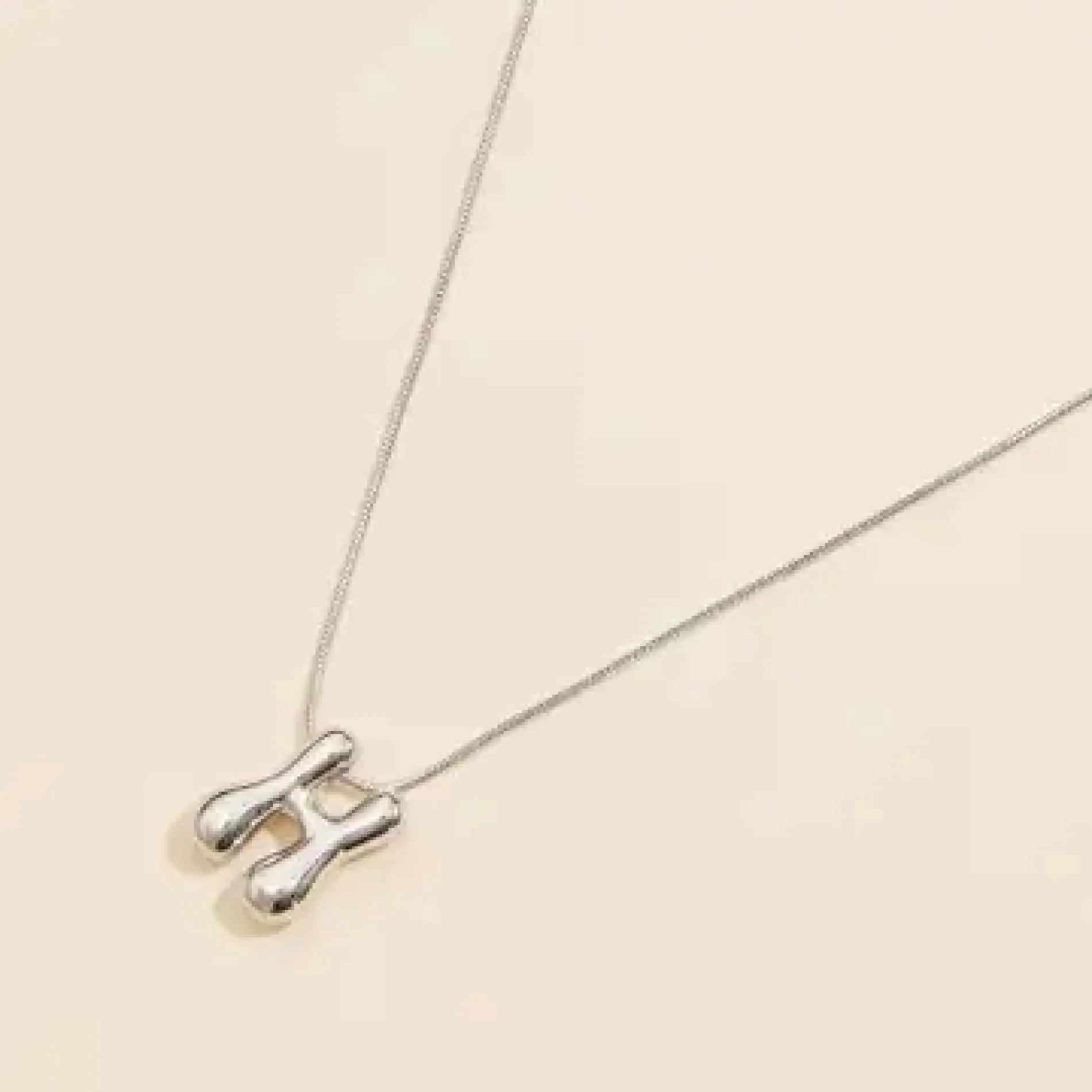 Bubble Initial Necklace