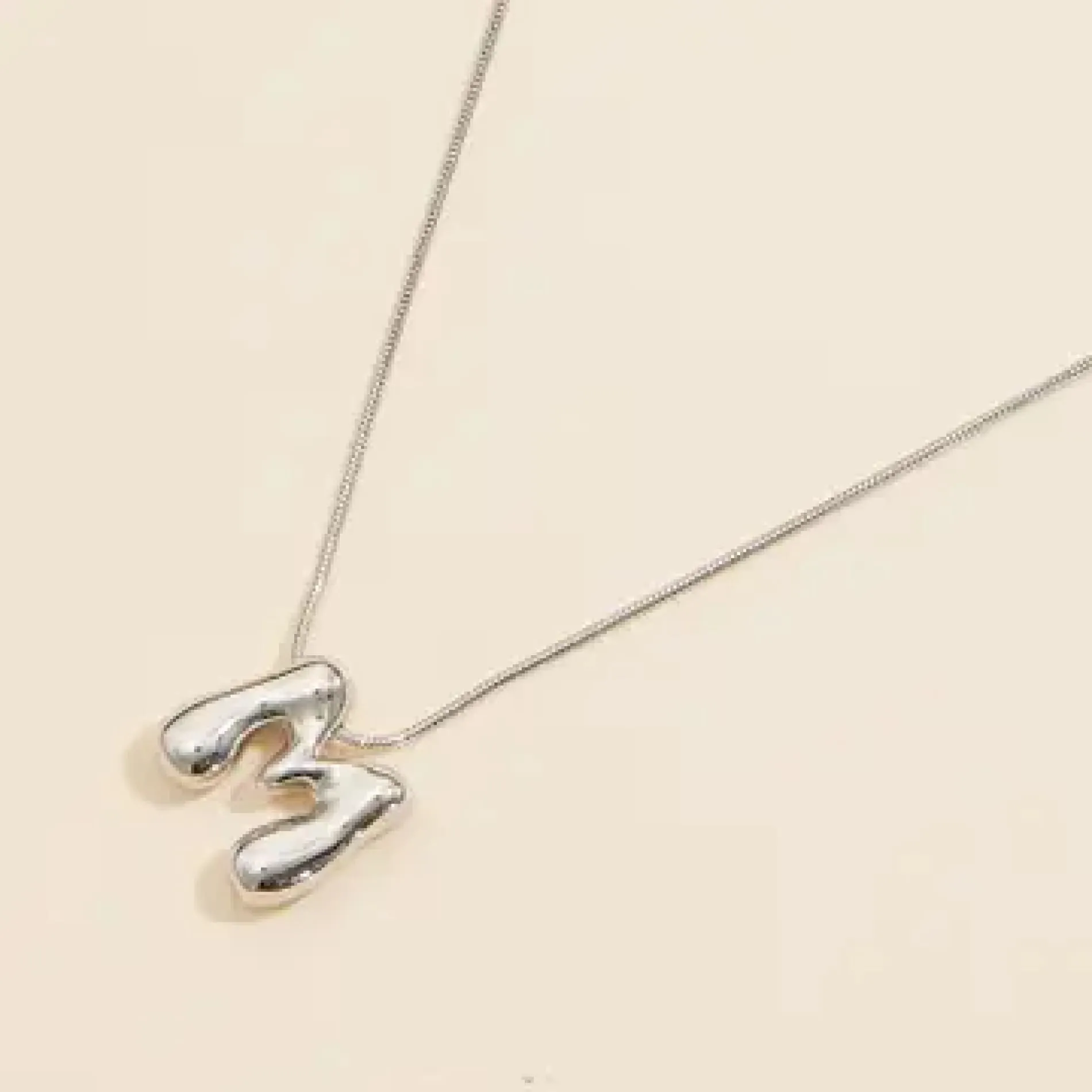Bubble Initial Necklace