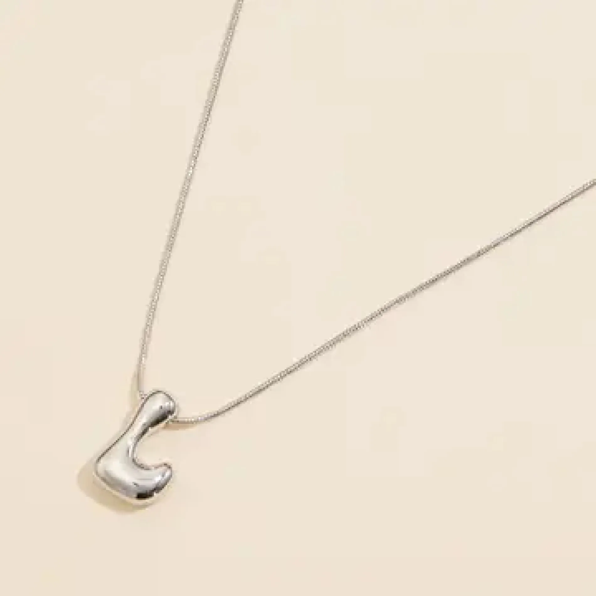Bubble Initial Necklace