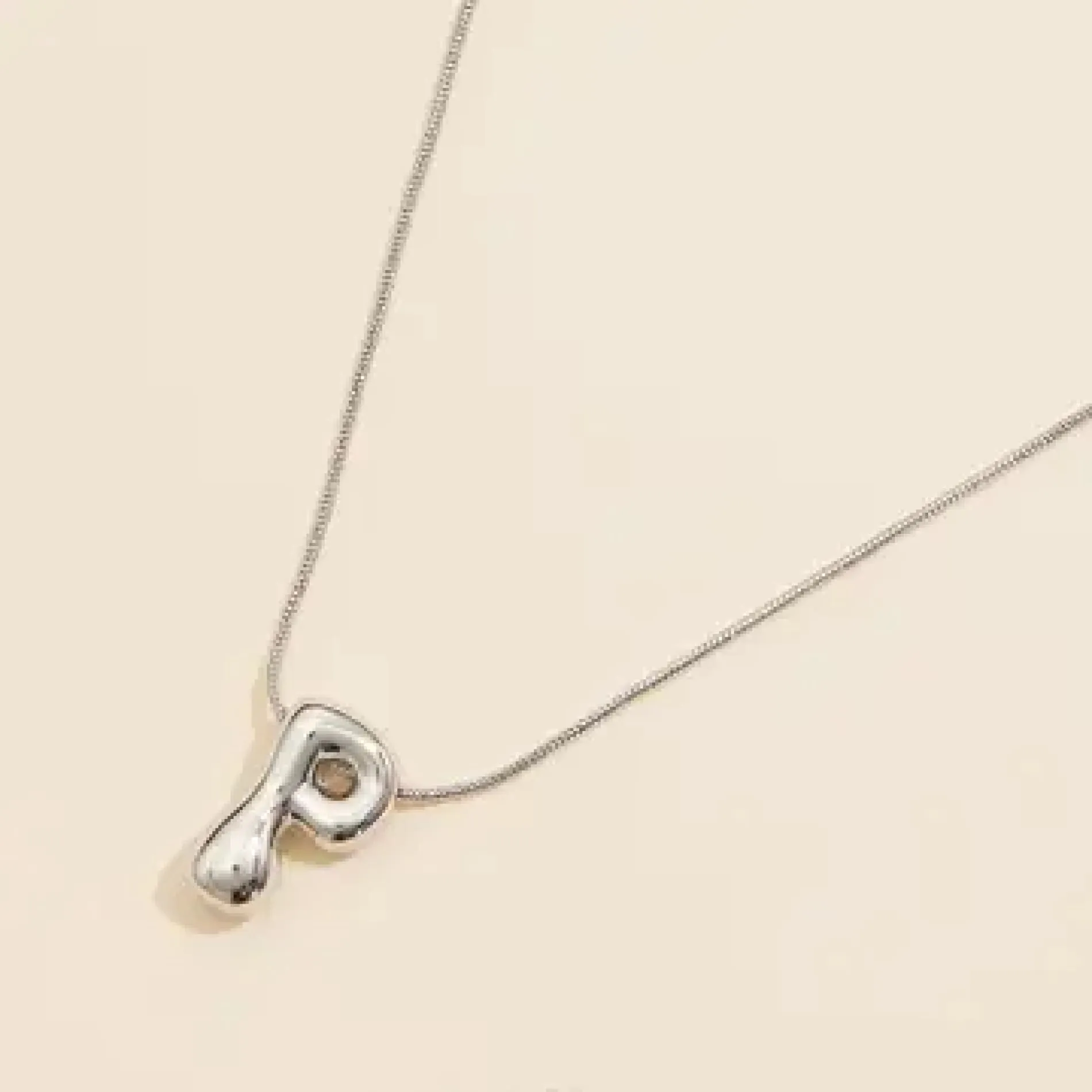 Bubble Initial Necklace