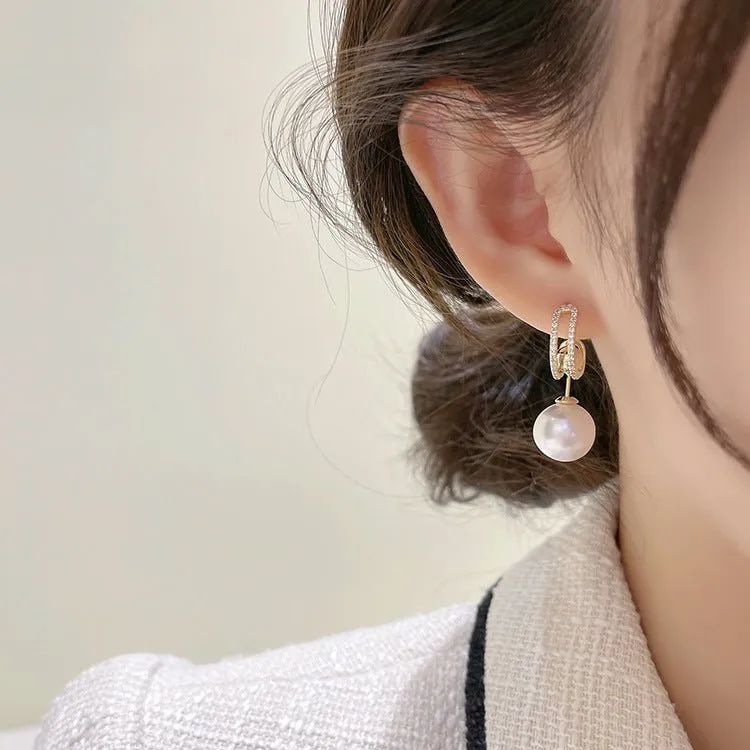 Chameleon|Pearl and Gold Changeable Earrings